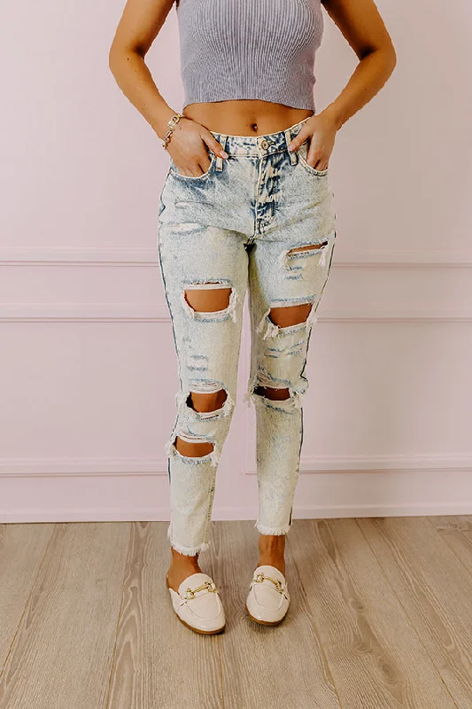 KanCan The Declan High Waist Mom Jean In Light Acid Wash