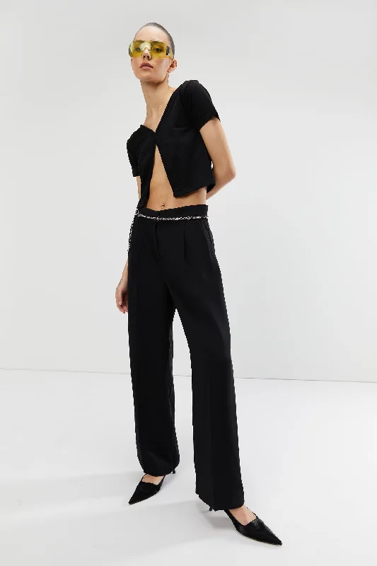 SINGLE PLEAT WIDE LEG PANT