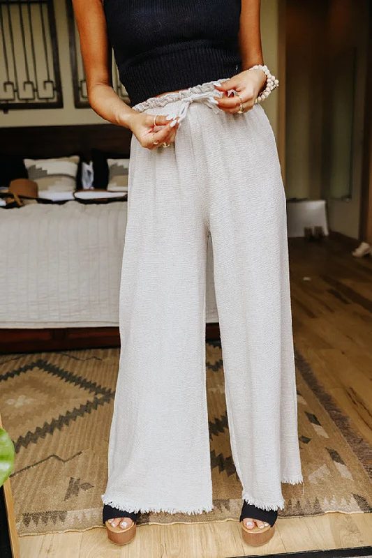 The Banks High Waist Linen-Blend Pants In Birch