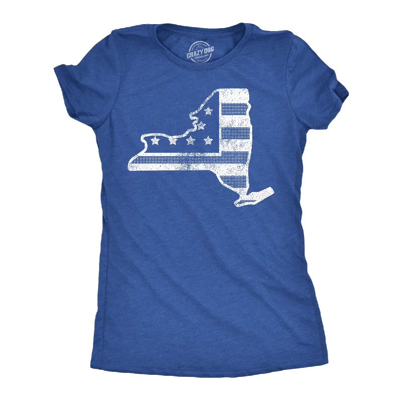 American Flag New York State Women's T Shirt