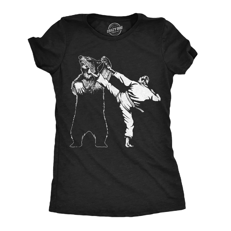 Karate Kicked Bear Women's T Shirt