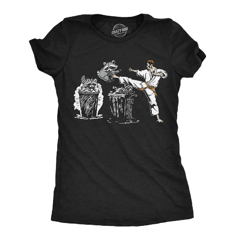 Karate Kicking Raccoon Women's T Shirt