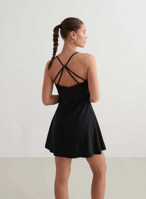 Black Sense Strap Dress