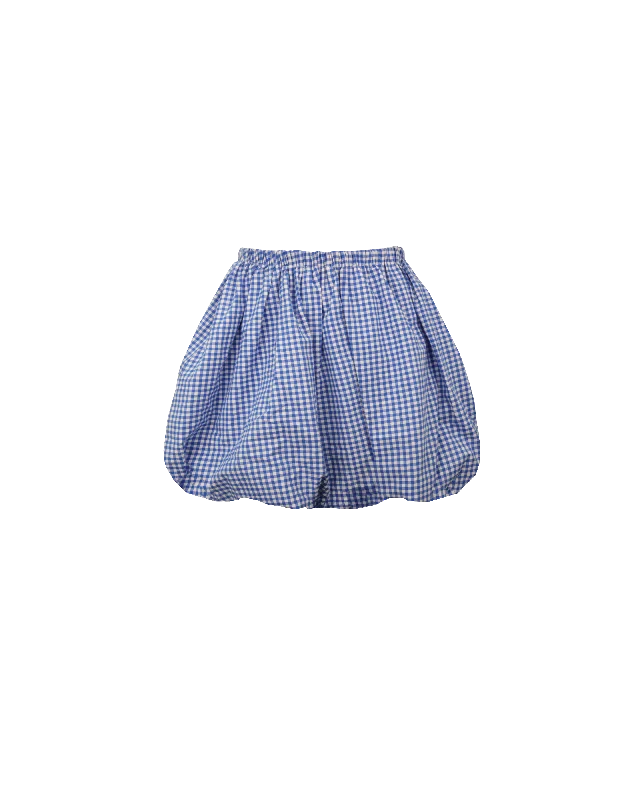 RAQUEL BUBBLE SKIRT COBALT GINGHAM