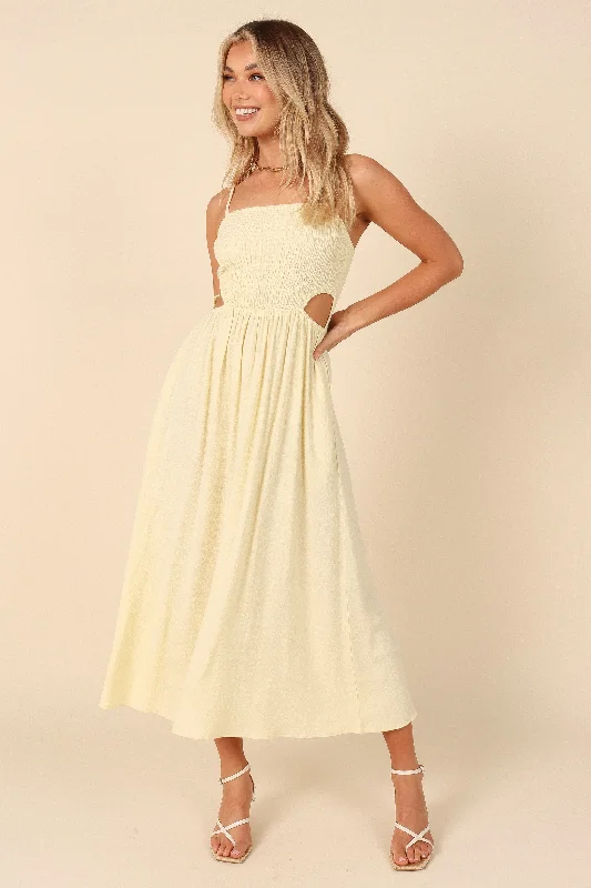 Joslyn Midi Dress - Yellow