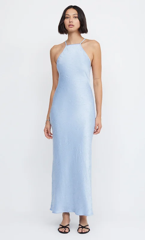 LANI HALTER MAXI DRESS - ICE BLUE