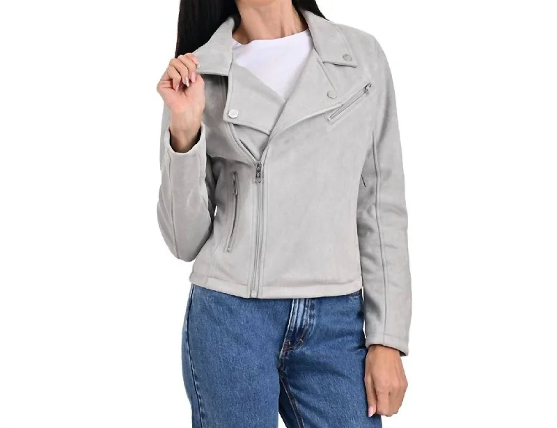 Biker Jacket In Gray