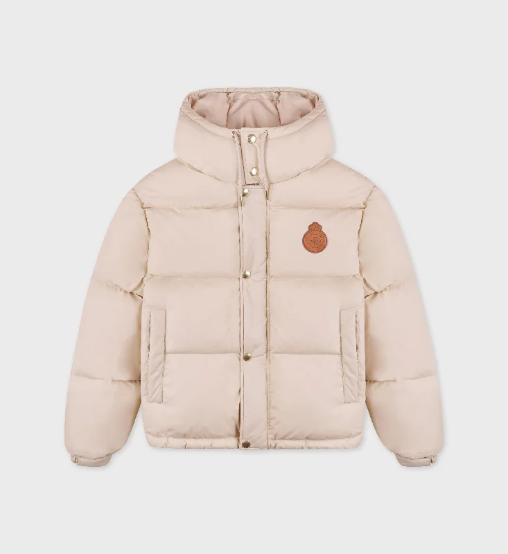 Crown Puffer Jacket - Cream