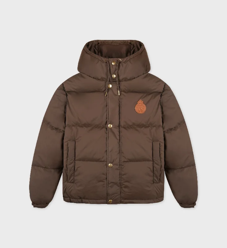 Crown Puffer Jacket - Chocolate