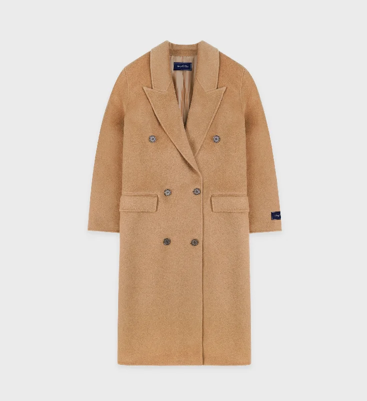 Double Faced DB Cashmere Coat - Camel