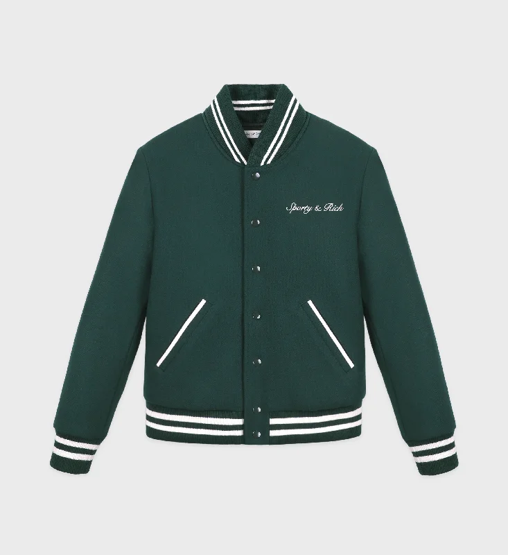 Syracuse Wool Varsity Jacket - Forest