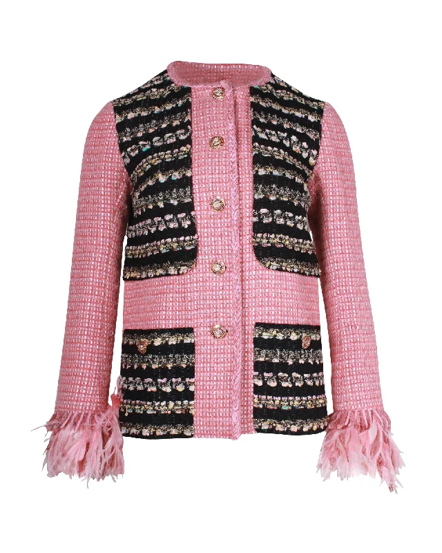 Chanel 2021/22 Métiers d’art Show Runway Blazer in Pink Wool Tweed