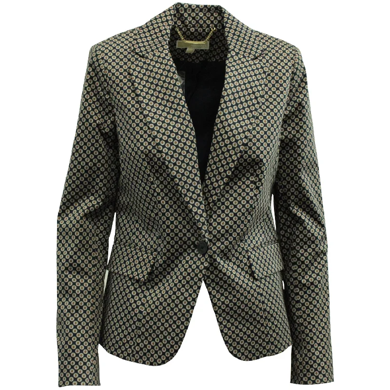 Michael Kors Printed Blazer in Black Viscose