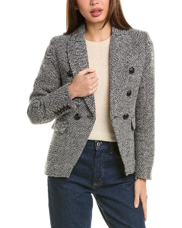 Stella + Lorenzo Wool-Blend Blazer