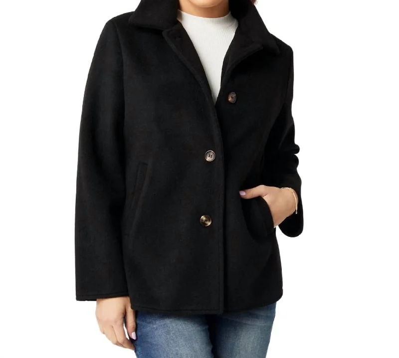 Suri Brushed Blazer Jacket In Black