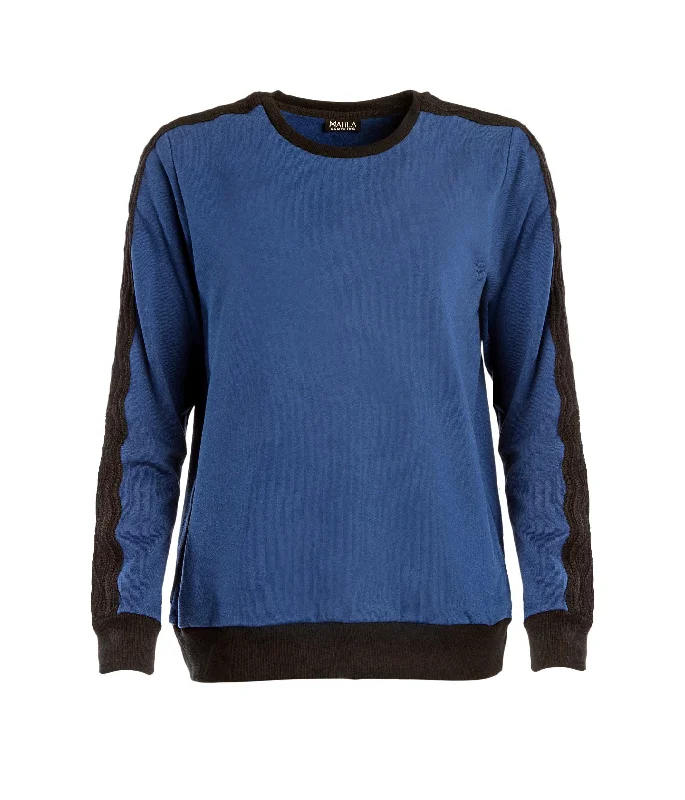 Wavy Sweatshirt Royal Blue